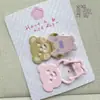 Pinza para el Cabello de Osito Lindo Color Caramelo para Mujeres Niños Flequillo Lateral Pinza para Mechones Rebeldes Pinza de Pato Horquilla Accesorios para el Cabello