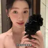 Pinza de Plátano Flor Roja de Yi Mengling Pinza de Tiburón de Gama Alta para Mujer Pasador Grande Adorno para el Cabello Pasador
