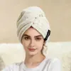 Touca de Banho Espessa Aumentada Macia como Nuvem para Cabelo Longo Toalha para Cabelo Seco Cauda Larga Macia 7A Antibacteriana Tecido de Coral Touca para Secar Cabelo