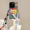 Pintura a Óleo Corrente de Girassol Adequada para Capa de Celular Apple 16 Pro Max, 13 Acabamento Escovado, 15 Silicone Macio, 14 Proteção Completa Anti-Queda