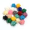 Color Coral Imitación Flor Rosa Cuentas Hecho a Mano DIY Antiguo Pulsera Aretes Horquilla para el Cabello Hanfu Accesorios