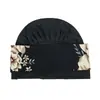 Novo Chapéu Turbante Estilo Streetwear da Amazon Faixa de Cabeça Estampada Chapéu Pulôver Torcido Chapéu de Cabeça com Flor para Mulheres em Estoque