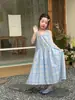 Vestido Meia-Idade para Menina 2026 Verão Estilo Coreano Sem Mangas Xadrez Colete Vestido para Meninas, Vestido Princesa Casual Solto para Crianças
