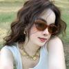 Gafas de sol versátiles estilo ojo de gato para el día a día que hacen que la cara se vea más pequeña, Protección UV, Gafas de sol para viajes de vacaciones, UV400, Atuendo de moda