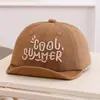 Gorra de Sol de Verano para Bebé Niña con Letra de Dibujos Animados Gorro de Verano para Bebé con Ala Suave Gorra de Béisbol con Visera Casual Americana Transfronteriza