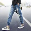 Jeans para Hombre 2017 Primavera y Verano Nuevo Estilo Coreano Corte Delgado Pantalones Casuales Moda Jeans para Hombre