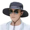 Sombrero de Sol para Hombre, Sombrero de Pesca de Verano para Exteriores, Sombrero de Sol para Hombre con Cobertura Facial, Sombrero de Pescador Transpirable de Ala Ancha