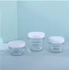 Pote Transparente de Plástico para Cosméticos com Parede Grossa, Boca Larga, 150g, para Creme Facial, Creme para Olhos e Creme
