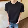 Camiseta Masculina de Manga Curta 2026, Novo Estilo de Verão, Camiseta Básica Masculina de Cor Sólida com Gola Redonda e Manga Curta de Alta Qualidade