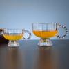 Taza con Mango de Loto de Perlas Estilo Ins Mango de Taza de Café Mango de Taza Redonda de Perlas con Platillo Taza de Vidrio para Té de Flores de la Tarde Desayuno Leche