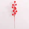 Fruta de la Fortuna Roja Flor Falsa Flor Artificial Adornos Jarrón de Cerámica Flores Secas Sala de Estar Mesa de Comedor Flores para Inauguración de Casa Boda Nochevieja