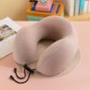 Nueva almohada de espuma viscoelástica en forma de U, almohada de viaje para el cuello, cómoda y transpirable, almohada de espuma viscoelástica en forma de U, venta al por mayor, se puede agregar logotipo