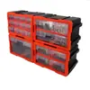 Caja de Almacenamiento de Pared de Plástico a Prueba de Polvo con Cajón Sellado a Prueba de Humedad Organizador de Material de Almacén Caja para Piezas de Ferretería Naranja Azul Amarillo