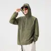 Chaqueta de Protección Solar para Exteriores para Parejas, Hombres y Mujeres, con Capucha de Seda Helada de Secado Rápido, Protección UV, Transpirable, Ligera, Compra Grupal