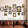 Pared de Fotos de Madera Maciza Marcos de Fotos Vintage Estilo Europeo Sala de Estar Colgantes de Pared Restaurante Estilo Chino Nuevo Combinación Estilo Americano Pinturas Decorativas de Pared Pequeñas
