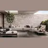 Juego de Sofás para Exterior para Patio, Terraza, Balcón, Silla de Mimbre de Ocio para Tres Personas, Muebles de Mimbre para Sala de Estar, Sofá de Mimbre Impermeable para Exterior