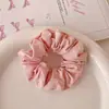 Elásticos de Cabelo de Pelúcia da Série Rosa Primavera, Novas Faixas de Cabelo Doces Estilo Fada para Mulheres, Acessórios de Cabelo Simples e Versáteis para Crianças