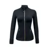 Lu Yoga Wear Top Defia para Mujer Chaqueta Deportiva Otoño e Invierno Cuello Alto Delgado Aspecto Adelgazante Chaqueta de Fitness Ropa con Protección Solar