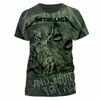Moda Masculina de Comercio Exterior 2024 AliExpress Tendencia de Impresión Digital 3D Liberty Verano Europa y América Manga Corta Transfronteriza