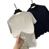 Toque sedoso e fresco, corte tridimensional, nova camiseta esportiva de verão leve, respirável, para atividades ao ar livre, secagem rápida, gola redonda, manga curta, respirável, para homens