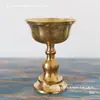 Lámpara de Aceite de Latón India Hecha a Mano Retro Anticuada para el Hogar Lámpara de Mantequilla para Rezar Lámpara Eterna Portavelas Adornos