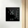 Novo termostato de ar condicionado central com display LCD e painel de toque, apresentando um interruptor de três velocidades para controlar a temperatura do ar condicionado central