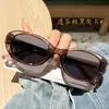 2337 Primavera Temprana Nuevo Estilo Transfronterizo Unisex Modernos Geniales Gafas de Sol Gafas de Sol al por Mayor Marco de Té Transparente Lente Negro Gris Gafas de Sol