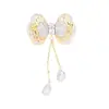 Broche de Lazo y Borla Microincrustado de Circonita Dulce y Delicado, Broche Colgante Hueco Bicolor Chapado en Oro de Nicho