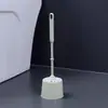 Set de Cepillos para Limpiar Inodoros para Uso Doméstico, Cepillo de Inodoro de Mango Largo con Base, Cerdas Suaves de Plástico, Cepillo para Inodoro sin Rincones Muertos
