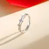 Anel de Casal com Duas Asas Masculino e Feminino Presente de Dia dos Namorados Moda Estilo Coreano Anel Aberto de Asas de Anjo