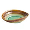 Cuenco Cerámico Verde Esmeralda Horneado por el Fabricante, Cuenco para Sopa, Cuenco para Fideos, Vajilla Retro de Hotel, Cuenco Irregular para Ensalada, Cuenco para Postre, Plato