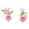 Design Original Feito à Mão Veludo Rosa Antigo Tecido Imitação Flor de Veludo Estilo Tang Fio Enrolado Grampo de Cabelo Macio Adereços de Foto para Estúdio Fotográfico Acessórios de Cabelo da Dinastia Han