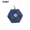 Wt-P2043 Colgante Geométrico Hexagonal de Piedras Preciosas de Colores e Circonitas Pequeñas Incrustadas Accesorios de Joyería al por Mayor