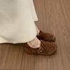 Zapatos Birkenstock Retro de Terciopelo Estilo Coreano para Mujer 2025 Nuevo Estilo Mocasines sin Cordones de Suela Gruesa Zapatos Peludos para Mujer Ropa Exterior de Invierno