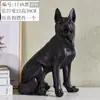 Adornos Creativos para Piso Modelo de Animal Perro Grande Escultura de Perro Lobo de Simulación para Sala de Estar del Hogar Adornos Grandes Lisos de Pastor Alemán
