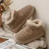 Novas pantufas de algodão pelúcia para inverno 2026 para mulheres, forradas com fleece e espessadas, adequadas para uso interno e externo, antiderrapantes, estilo casal, pantufas de algodão masculinas
