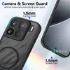 Funda magnética negra adecuada para Xiaomi 17T 15T 14T Pro, cubierta protectora semi-transparente mate anticaídas