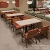 Sofás de cabine personalizados para restaurantes do Sudeste Asiático, cadeiras simples de jantar em madeira maciça para restaurantes ocidentais e churrascarias, mesas e cadeiras comerciais de aço inoxidável
