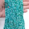 Pulsera de turquesa natural con superficie cortada, cristal semiacabado, accesorios para collar y pulsera.