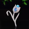 Broche de Tulipán de Estilo Coreano Moderno y Exquisito, Corsage Elegante de Lujo Ligero de Alta Gama, Pin de Diseño Elegante Ropa al por Mayor