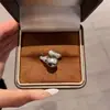 Anillo de Plata de Ley s925 Versión de Alto Brillo Perla Imitación Swarovski para Mujer Estilo Coreano Estilo Lujo Ligero Diamante Brillante Geométrico Entrelazado Abierto Ajustable