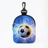 Bolsa de Monedas con Estampado de Fútbol Copa Mundial 2026 Cremallera Entrenamiento al Aire Libre Bolsa para Comida de Perro Almacenamiento Bolsita para Auriculares Mini