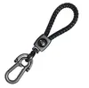 Chaveiro de metal pendurado corda trançada de couro PU chaveiro estudante casal Comércio Exterior corda de chave de carro transfronteiriço