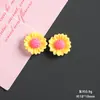 Pequeña margarita girasol girasol resina accesorios pegamento crema diy dijes Crocs pegatinas refrigerador accesorios para el cabello decoraciones