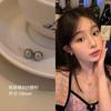 Verano Nuevo Shijia Aretes de Perlas de Pan al Vapor para Mujer Plata de Ley S925 Aguja de Plata Nicho Alta Gama Lujo Ligero Combinación con Todo Personalidad