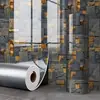 Papel Tapiz de Cemento Rugoso con Lámina de Oro para Habitaciones sin Terminar, Pegatinas de Pared Anticolisión, Papel Tapiz Autoadhesivo, Engrosado para Decoración, Impermeable, Resistente al Aceite, Resistente a la Humedad