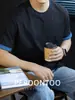 Camiseta de Manga Corta de Algodón de Peso Pesado de Secado Rápido para Hombre 2026 Nuevo Estilo Personalizada Bloques de Color Marca de Moda Verano Fresca Manga Media Corte Holgado