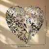 Decoraciones de Pared para Interiores y Exteriores con Silueta de Perico de Hierro Forjado Transparente en Forma de Corazón Redondo, Decoración Transfronteriza, Fabricante Mayorista