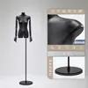 Maniquí Prop de Cuerpo Plano de Cuero PU Ropa de Mujer Estilo Coreano Tienda de Ropa Torso Pecho Plano Soporte de Exhibición de Maniquí de Ventana Cuerpo Completo