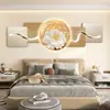 Pintura Decorativa Moderna de Lujo Ligero para Dormitorio Pared de Fondo junto a la Cama Sentido Avanzado Pintura Colgante Luminosa Implicando Buena Habitación Lámpara de Pared Pintura